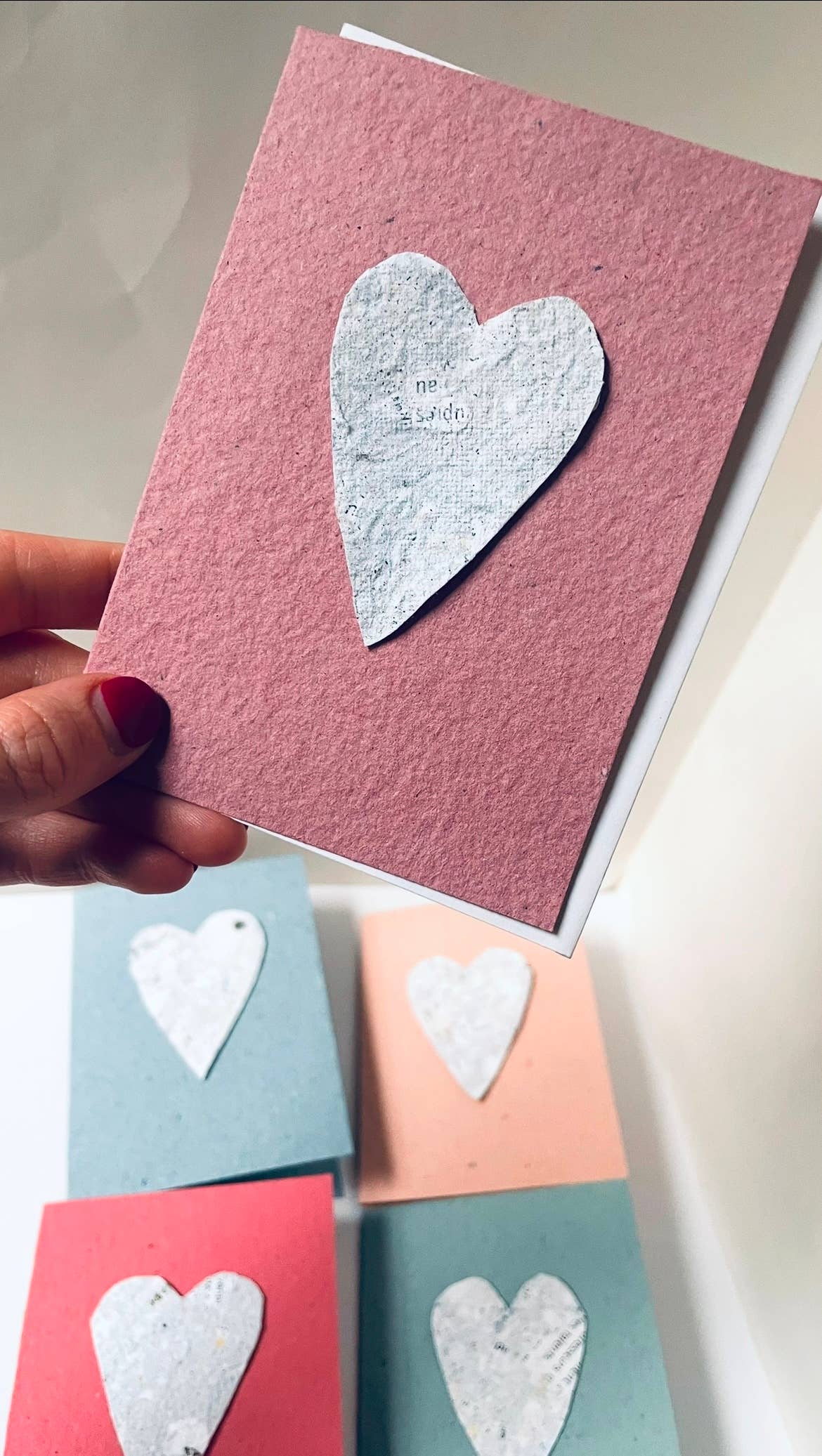 Atelier By Cat – Großhandel Liebeskarte – Mini-Magazin Herz Handgemachte Karten, Umweltfreundliche Papierkarten2