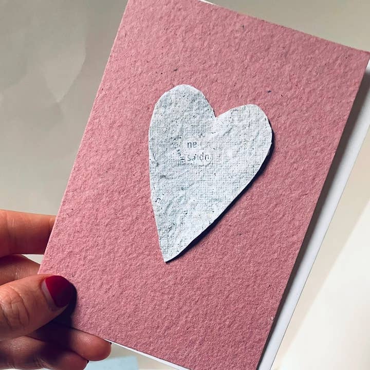 Atelier By Cat - Wholesale Love Card - mini Magazine Heart Handmade Cards, Eco Friendly Paper Cards2