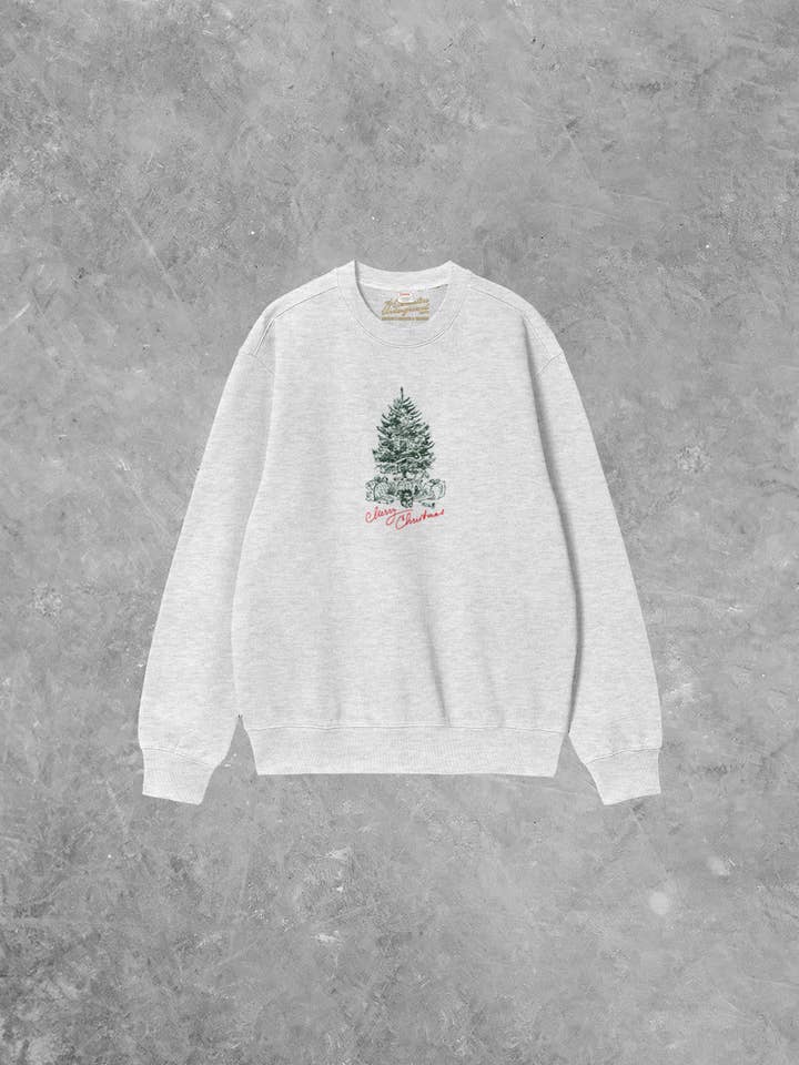 The Clandestine Underground - Vente Sweat-shirt à imprimés – unisexe - Arbre de Noël, Joyeux Noël Sweat-shirt en coton boxy des années 901