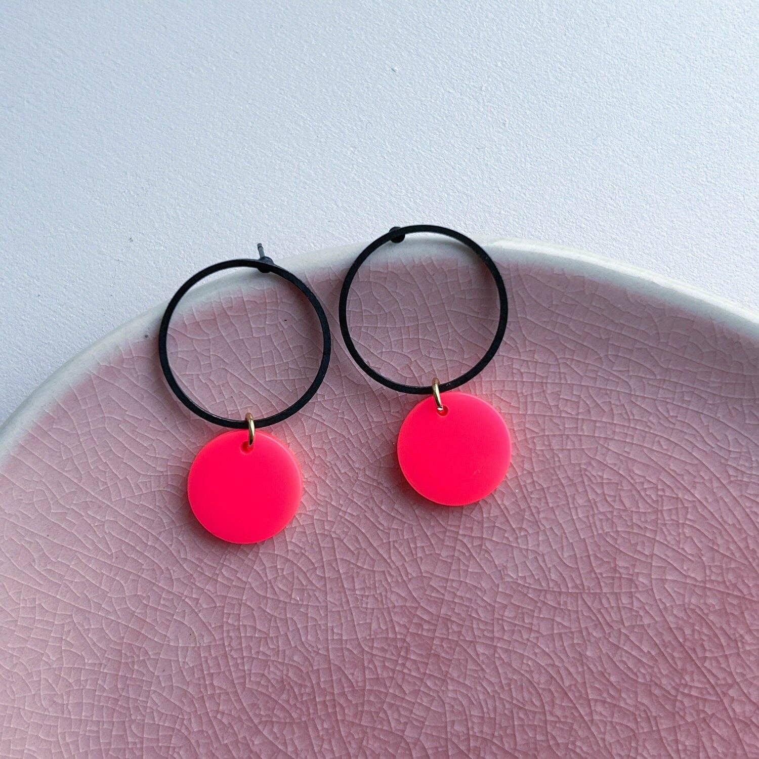 Hermoosa - Wholesale Dangle Earrings - Statement Earrings *NEON CIRCLE*5