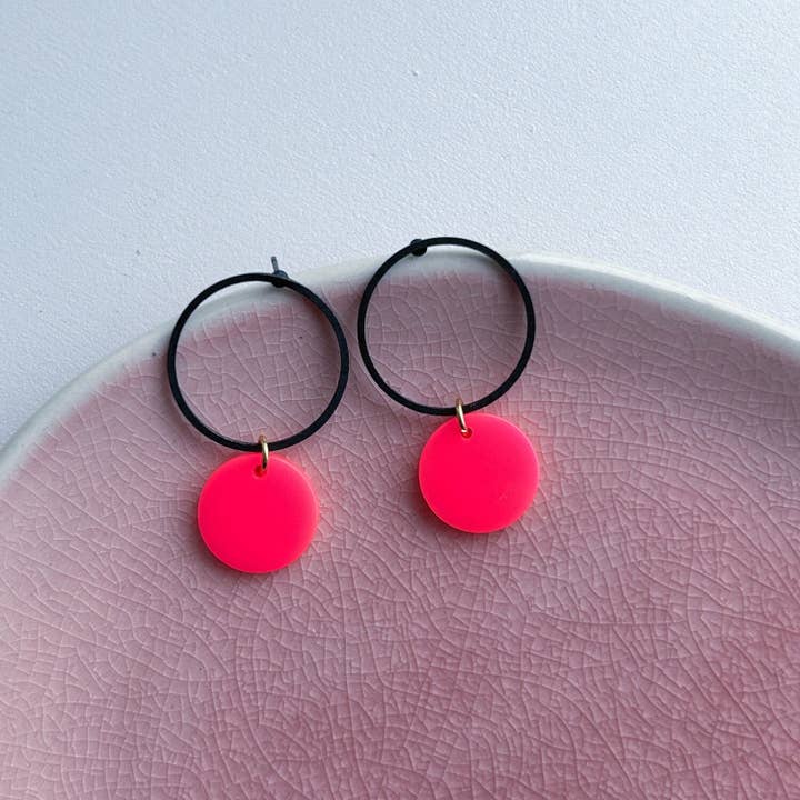 Hermoosa - Wholesale Dangle Earrings - Statement Earrings *NEON CIRCLE*5