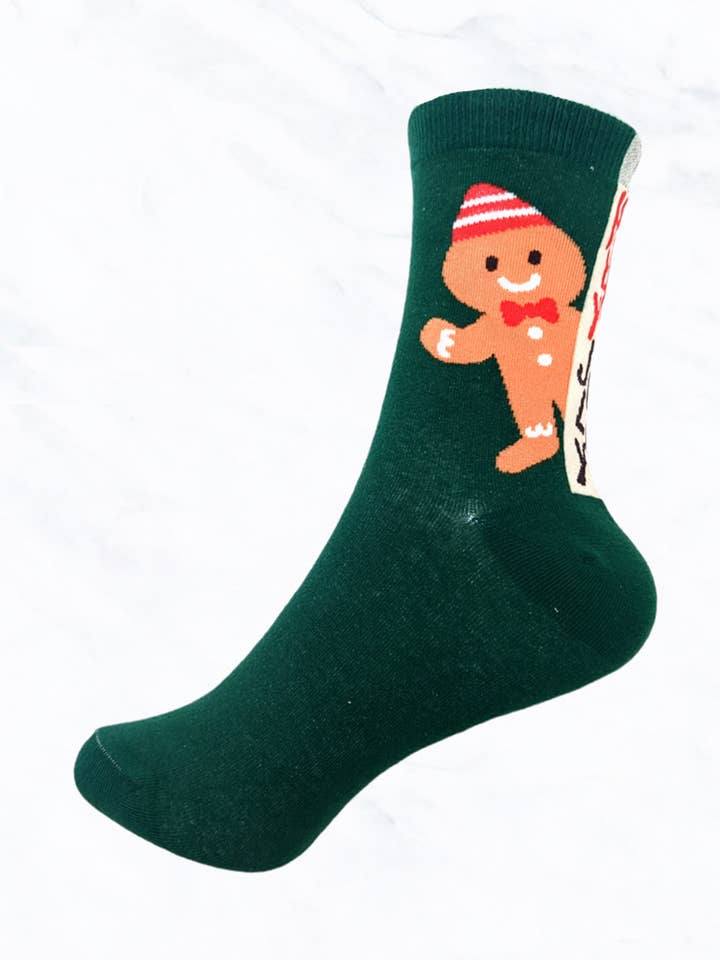 BE MERRY Christmas Babbo Natale, Gingerbread Man, calzini Rudolph per la vendita all'ingrosso da parte di Suzie Q USA