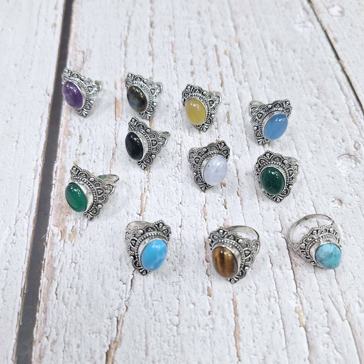 Hecho a mano - Wholesale Single Stone/Solitaire Ring - Colored stone ring3