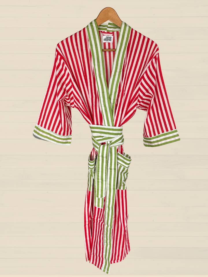 One Stone Goods - Wholesale Robe - Unisex - Classic Stripe Kaftan3