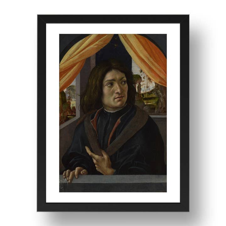 Raffaellino del Garbo: Portræt af en mand, plakat i 17x13" (A3) ramme for engroshandel hos PERIOD PRINTS