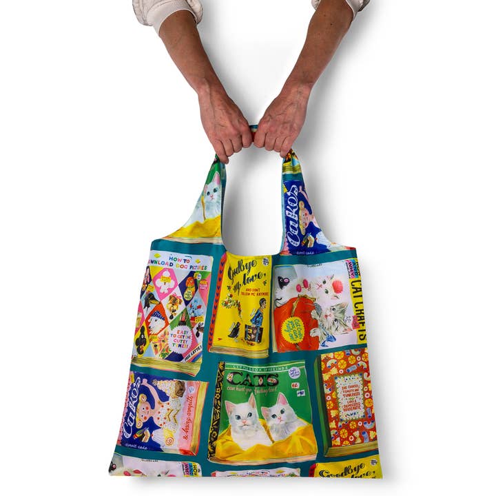 Yellow Owl Workshop – Saco de mercearia/compras por atacado – Bolsa reutilizável Art Sack® Useless Books por Anna Hoyle1