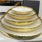 Indriya Home - Wholesale Votive Candle - Urli shaped Hammered Metal Holiday Candle – Gold & Silver4