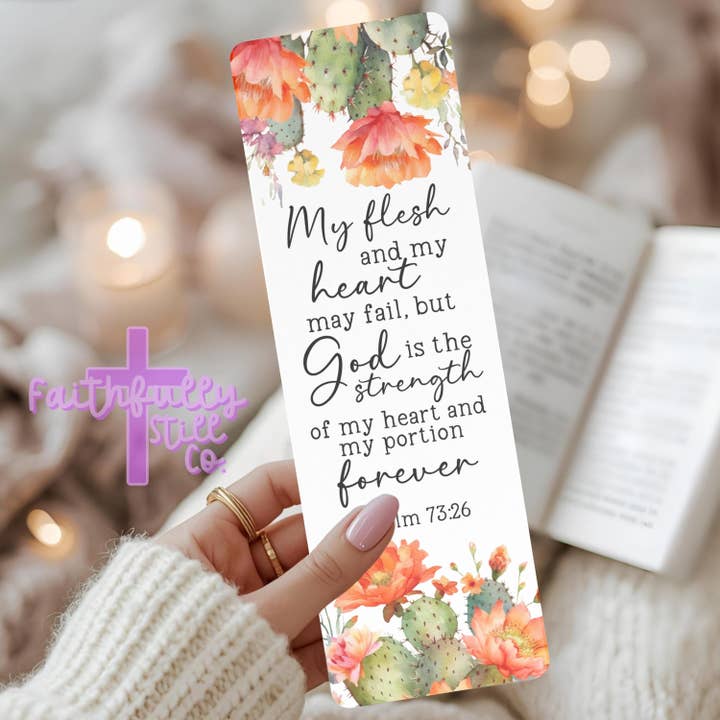 Marcador l Carne e Coração l Cristão & Inspirador por atacado de FaithfullyStillCo