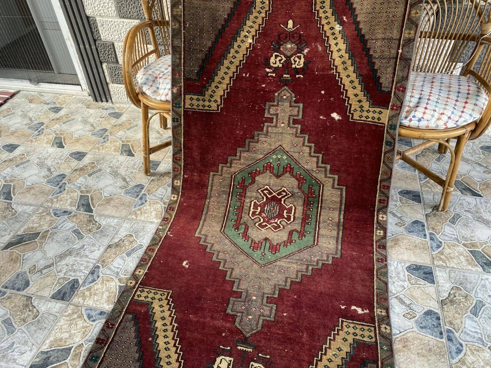 Oushak Rugs - Wholesale Area Rug - Vintage Turkish Handmade Wool Geometric Rug15