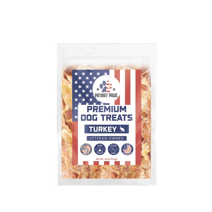 Patriot Paws Dog Treats 4oz. Turkey for wholesale by Patriot Paws Dog Treats