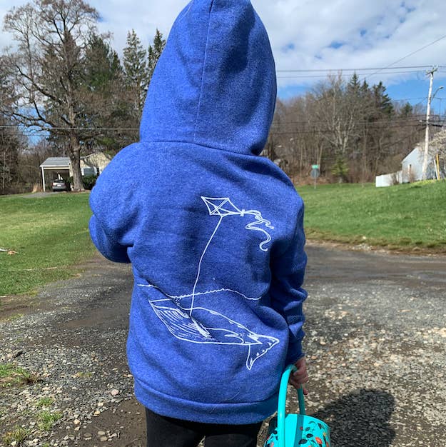 Animal Instincts - Wholesale Hoodie - Kids - Kids’ Whale & Kite Zip Hoodie1