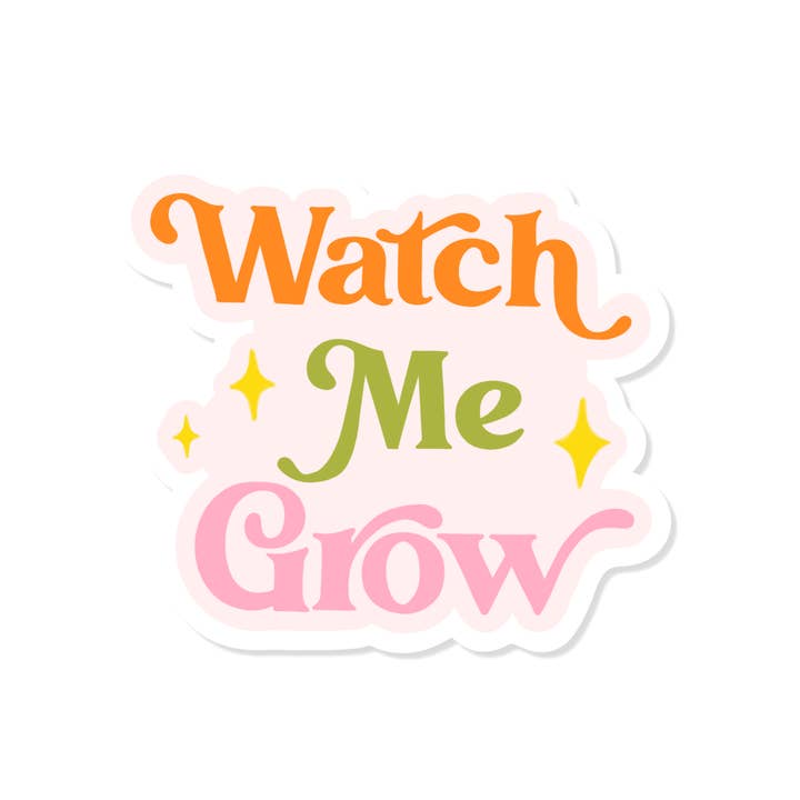 Watch Me Grow Sticker for wholesale by Tiny Plant Market