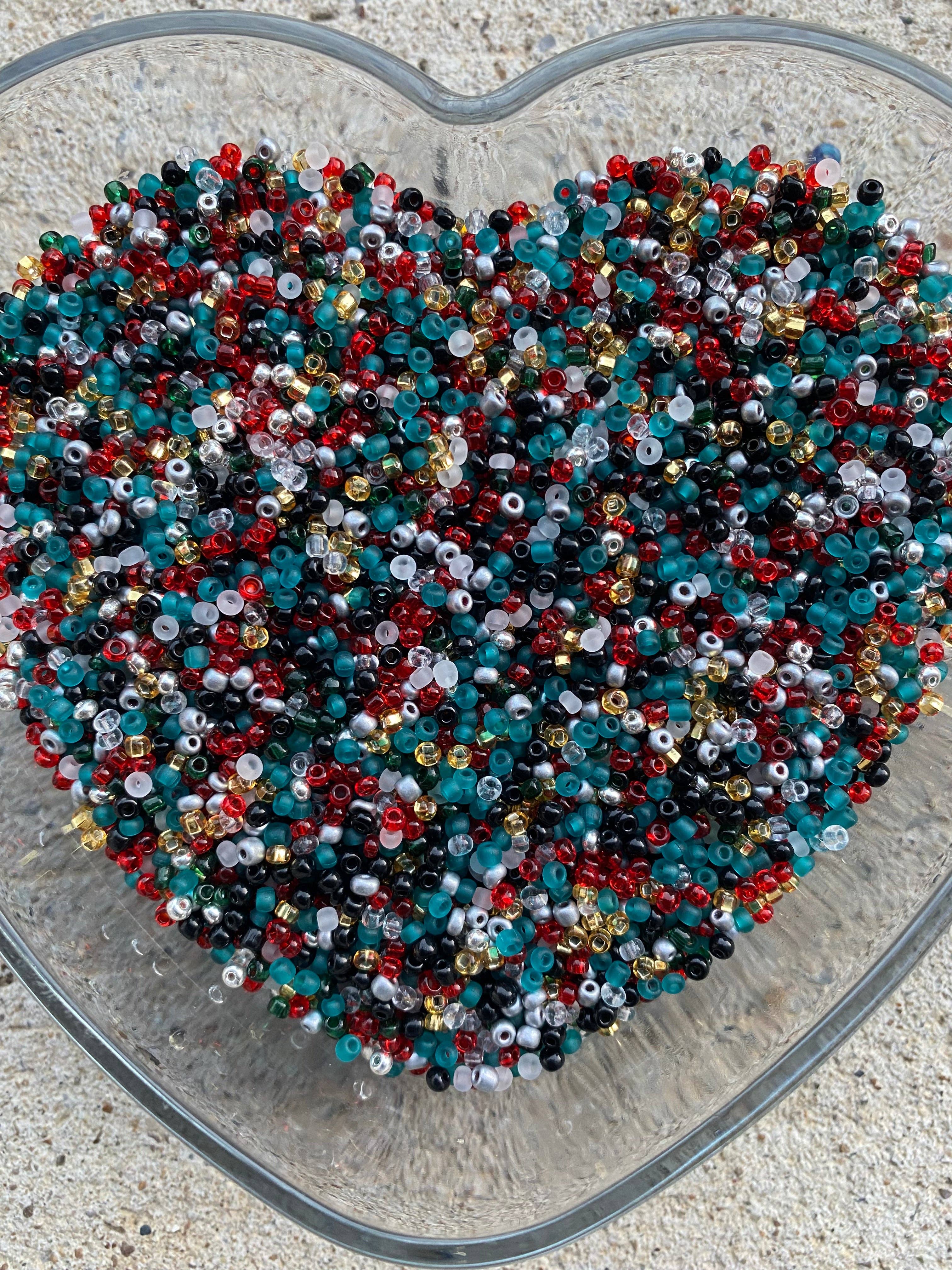 MaddieMayShop - Wholesale Beads - Mixed Beads- 3mm Seed Beads,, Round Beads for Bracelets, Earrings, Necklaces, Crafting Supplies, Making Supplies, DIY Crafts, Small Beads- Multicolored seed beads3