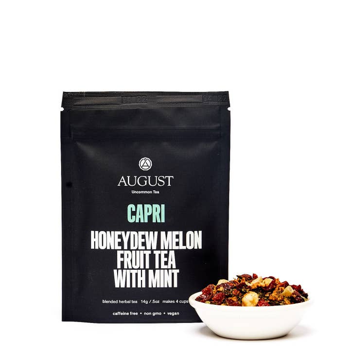 August Uncommon Tea - Vente Thé en vrac - Capri - Thé à la menthe et melon miel