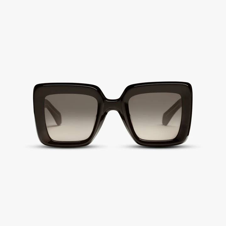 Cardsome – Großhandel Sonnenbrille – Damen – BRIGITTE, schwarze Sonnenbrille mit verblassten Gläsern