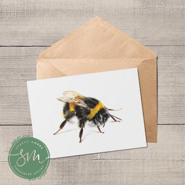 Bee Greetings Card for wholesale by Stacey Moore Ltd
