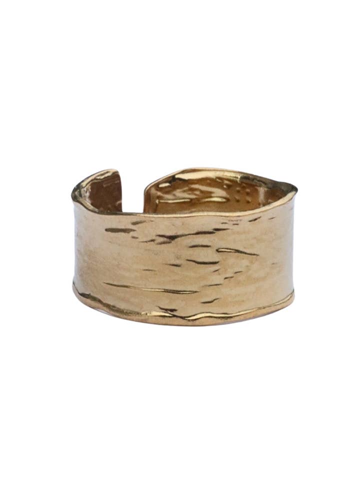 Bred hamrad ring – Justerbar & vattentät för wholesale av Positiva Jewelry