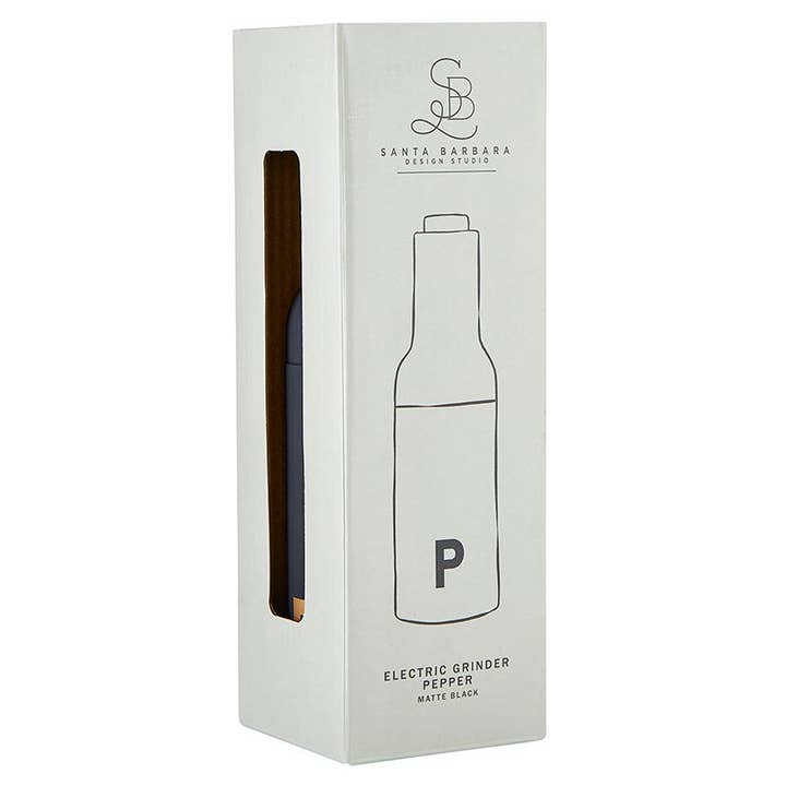 Santa Barbara Design Studio by Creative Brands - Wholesale Spice Mill - Matte Black Electric Grinder - Pepper2