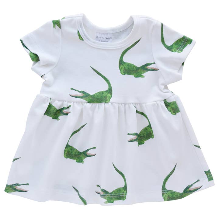 Økologisk kjole med ærmer - alligatorer for engroshandel hos Jennifer Ann