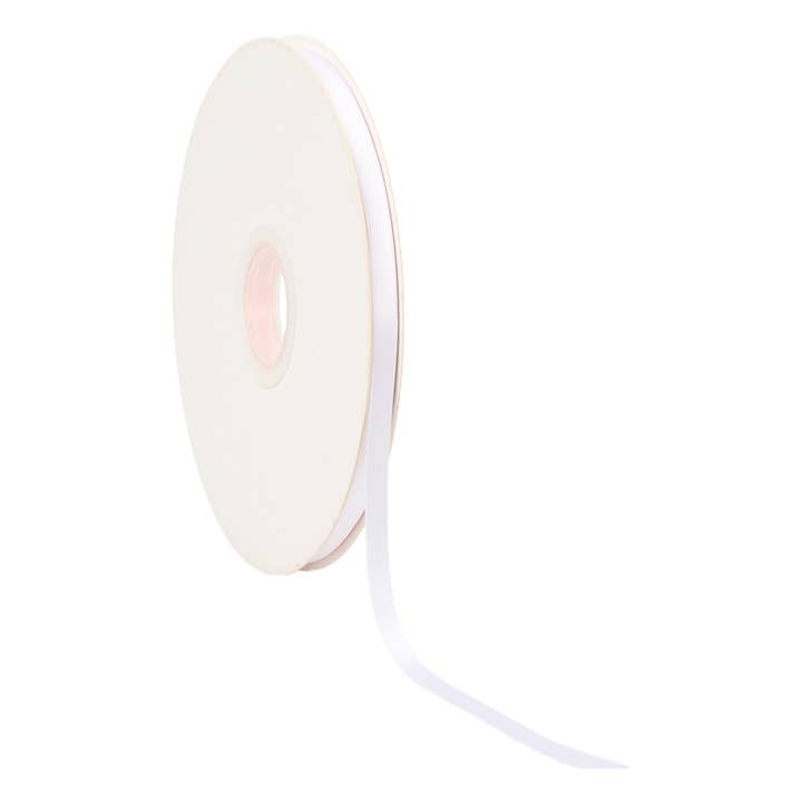 Cinta de satén de una cara | Blanca (029) para venta al por mayor de LA Ribbons Wholesale