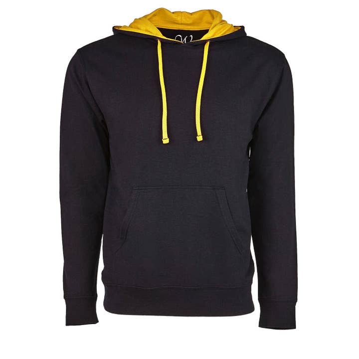 EWC 930BG Black-Gold French Terry Two-Toned Pullover Hoodie for wholesale by Ethan Williams
