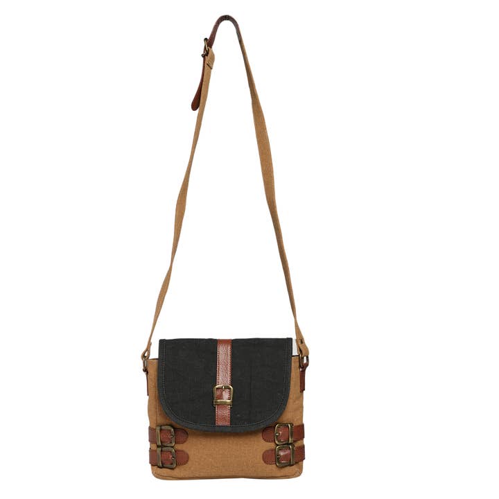 Mona B. – wholesale Crossbody bag – Women's – Buckled-up Brown Suger Crossbody, M-18163