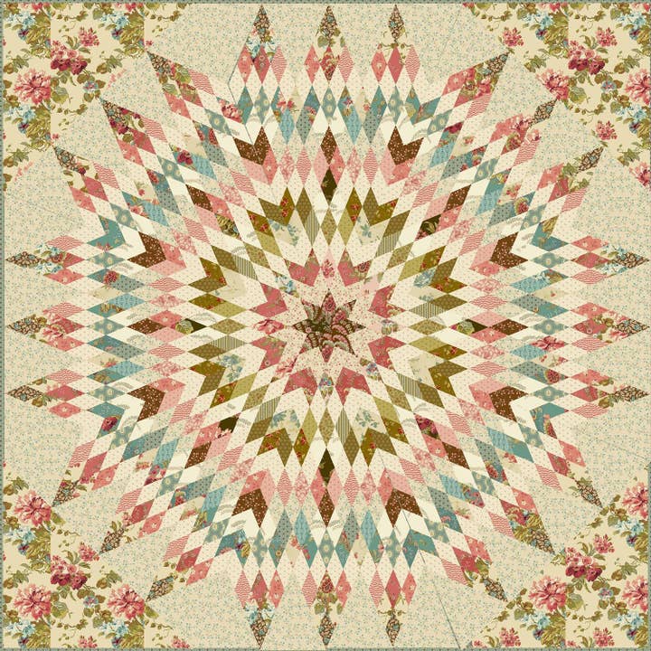 Amaryllis Quiltmuster für den Großhandel von Laundry Basket Quilts