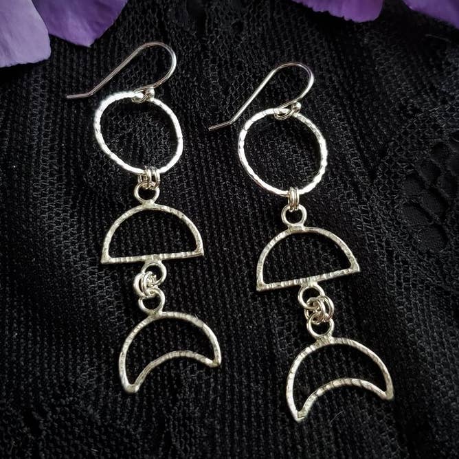 Moon Phase Earrings for wholesale by Maxi Cif Designs