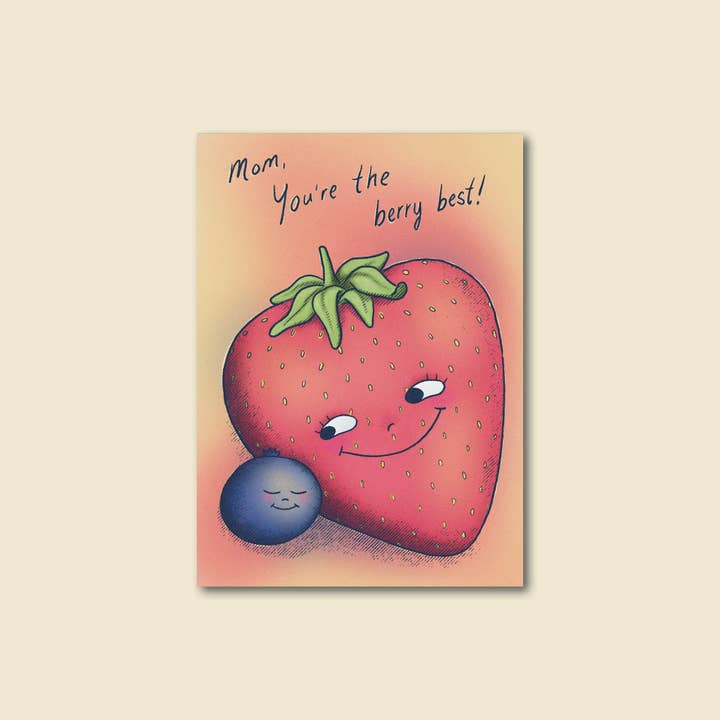 Carte mignonne de fête des mères "Meilleure Maman du Monde" pour la vente par Late November Ink