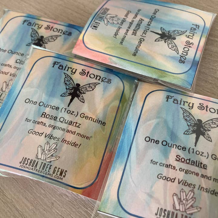 Joshua Tree Gems - Wholesale Spiritual Stone/Crystal - Fairy Stones, Amethyst, Smaller Size Genuine Gemstones 1oz.1