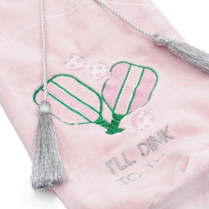 8 Oak Lane - Wholesale Wine gift bag - Pickleball Embroidered Wine Bag3