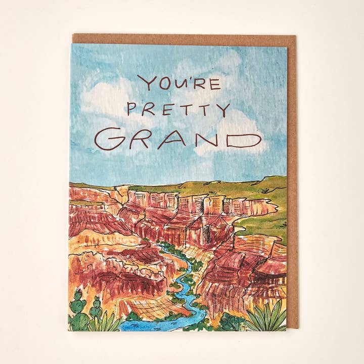 Little Salt Wagon - Wholesale Everyday Greeting Card - You're Pretty Grand Desert Grand Canyon AZ Card0