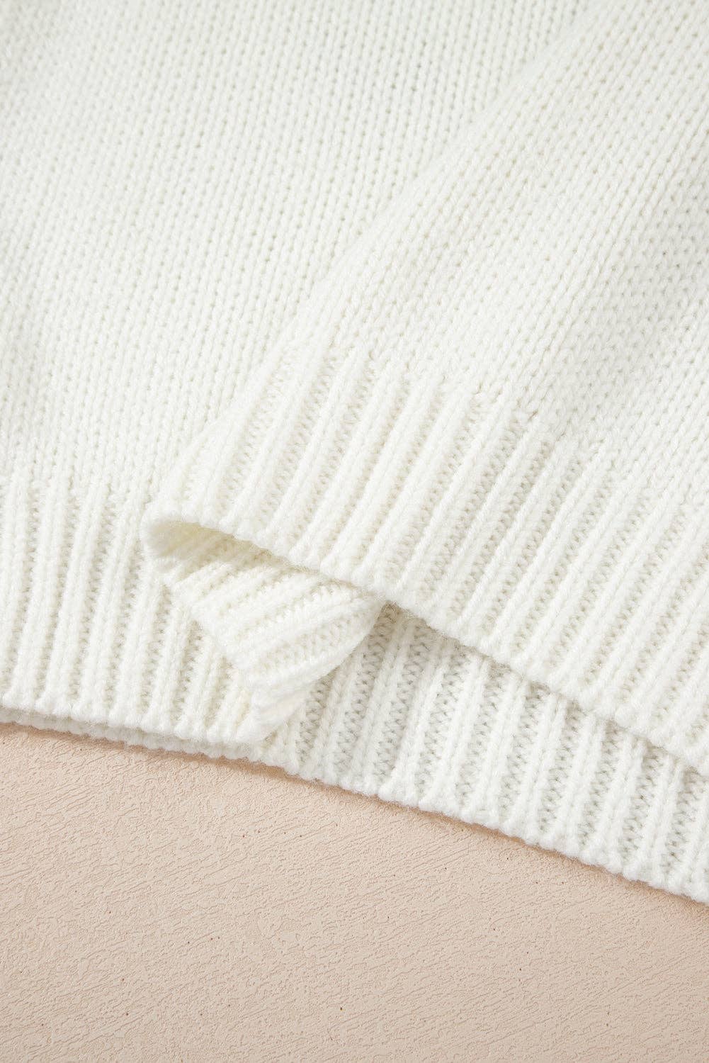 White Western Boots Bow Embroidered Drop Shoulder Sweater for wholesale on Faire9