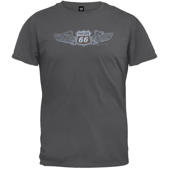 Philips 66 - T-shirt doux pour homme avec motif floqué aviation pour la vente par Official Store