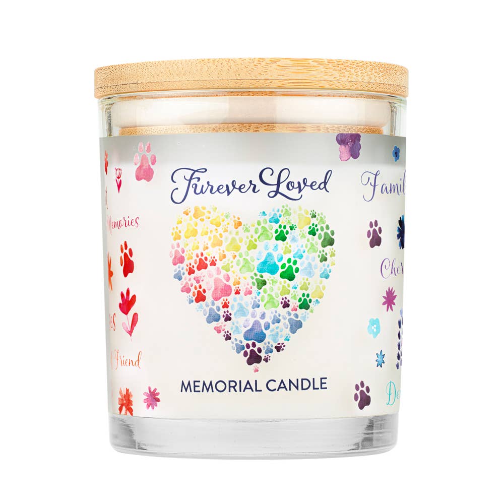 Pet House by One Fur All - Wholesale Jar/Filled Candle - Furever Loved Pet Memorial Candle 9 oz