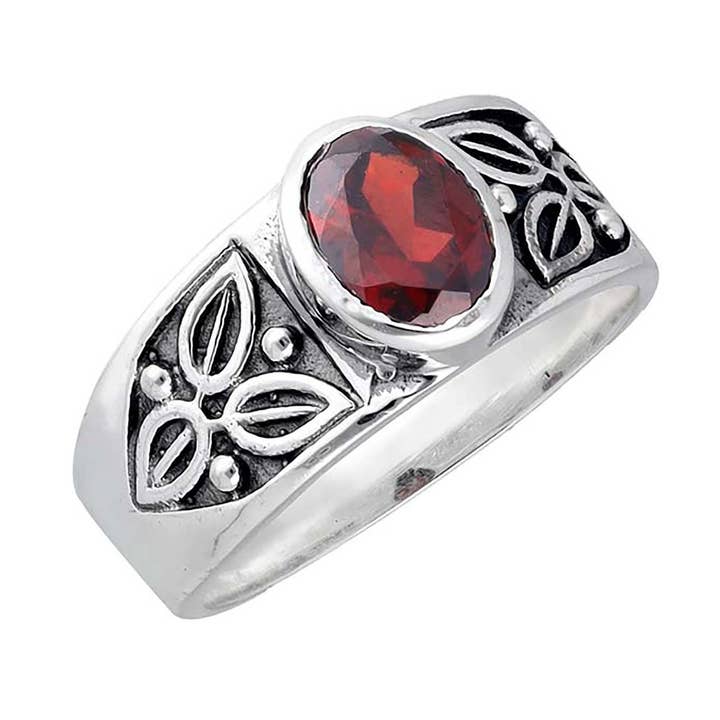 925 Sterling Silver Granatblomma Ring för wholesale av Tiramisu