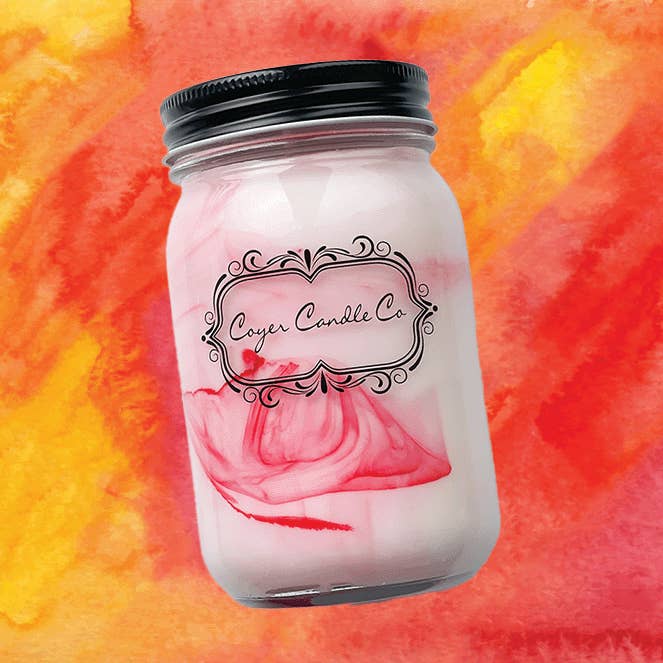 16 oz Mason Jars - Strawberry Banana for wholesale by Coyer Candle Co.