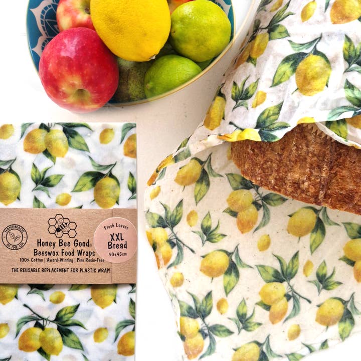 Honey Bee Good - Wholesale Food Storage Wrap/Bag - Extra Large HANDMADE Bread Beeswax Wraps | Lemons & Hens3