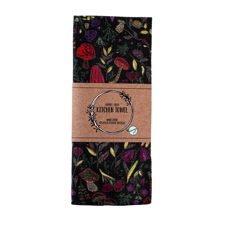 ellembee gift - Wholesale Tea Towel - Flora and Fungi | two sided waffle towels1