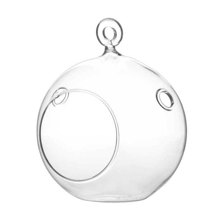 WGV Clear Hanging Glass Terrarium / Candle Holder - 4" x 5"H for wholesale by WGV International