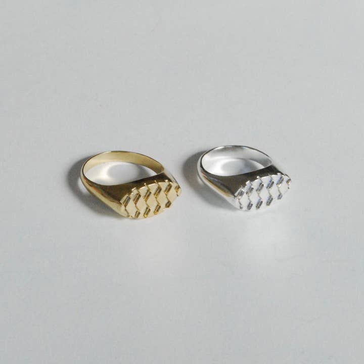 Diamond Signet Ring for wholesale by Take Shape Studio