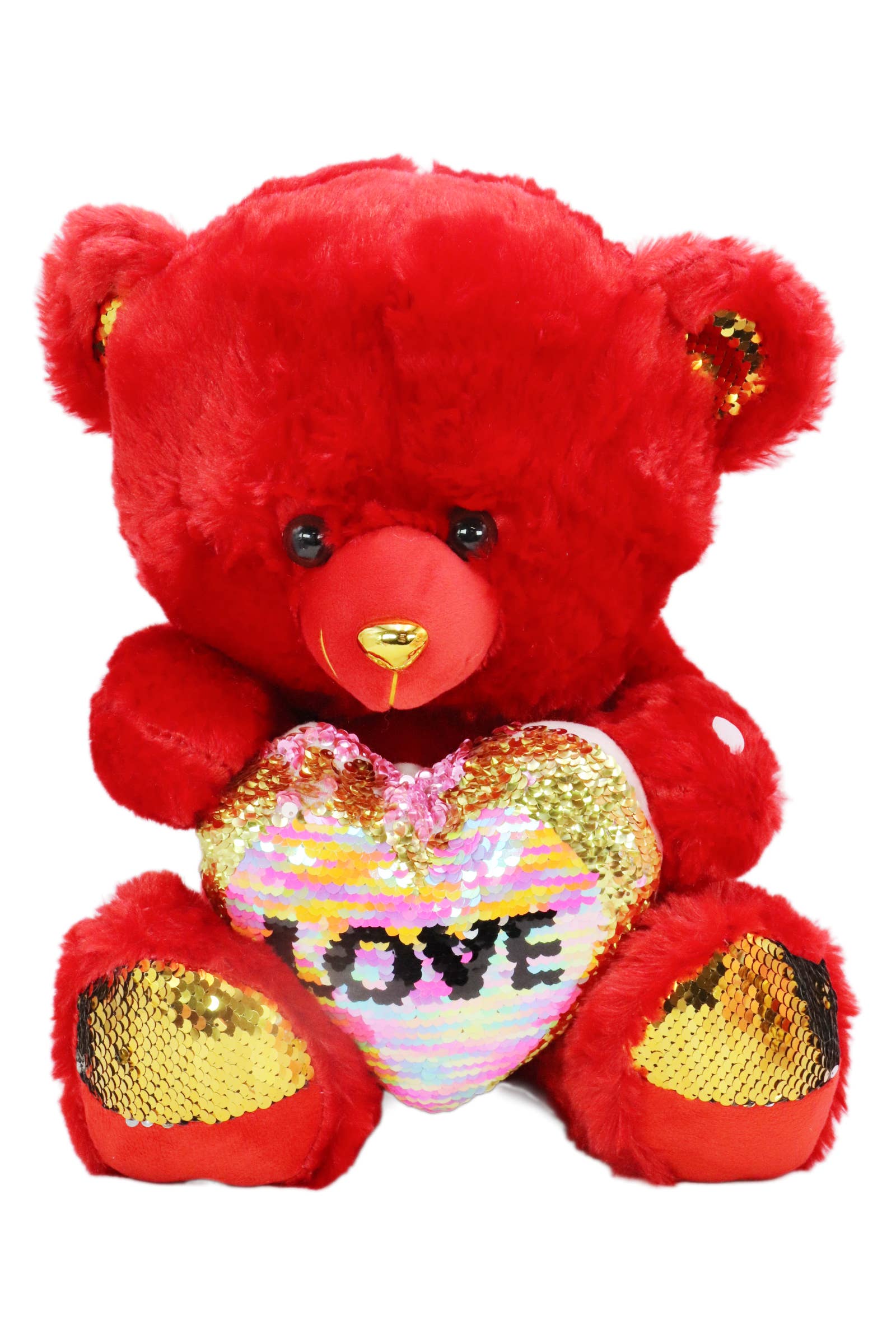 Cap Zone - Wholesale Stuffed/plush toy – Kids & baby - Sequins Teddy Bear Music LED Stuffed Toy - 15 In2