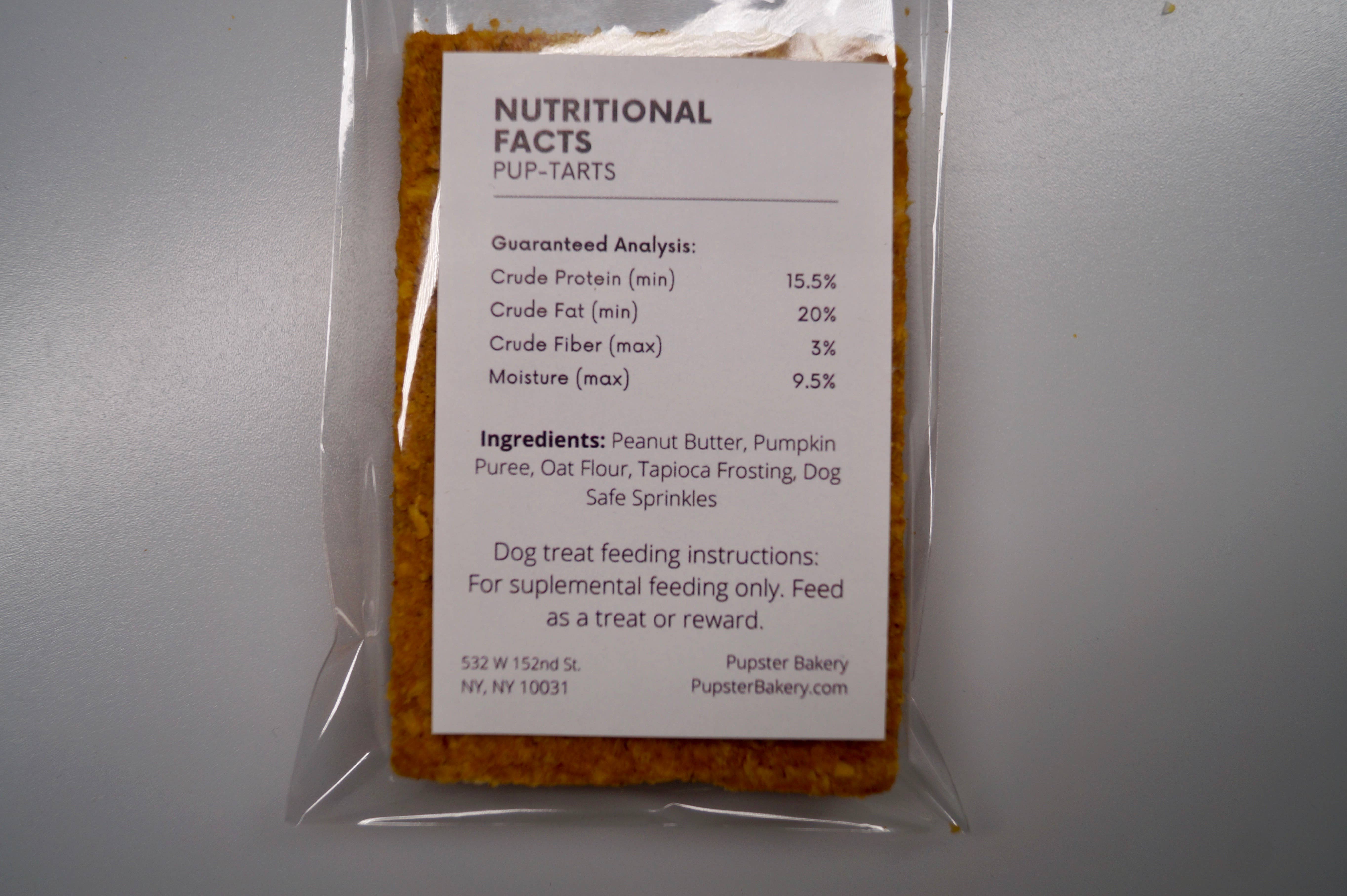 Pupster Bakery - Wholesale Pet Treats - Dog - Pre-Packaged PupTart 2 Pack2