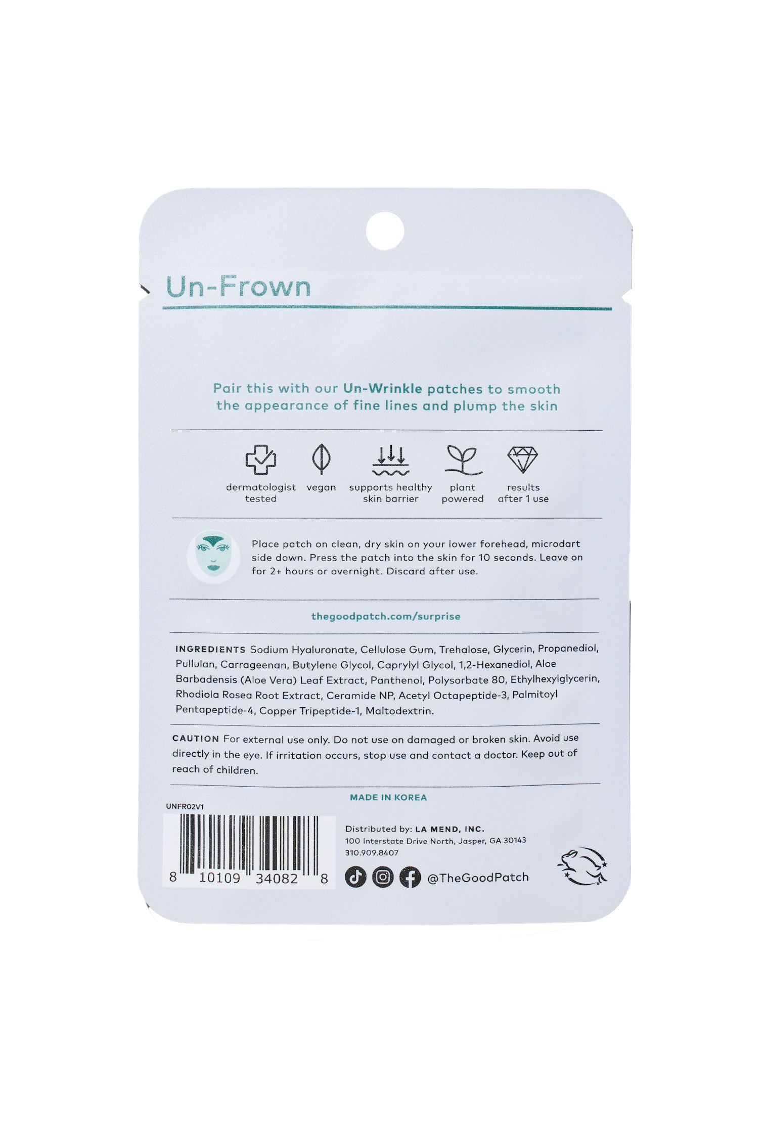 The Good Patch - Wholesale Acne/Hydrocolloid Patch - Un-Frown Wrinkle Microdart Patches8