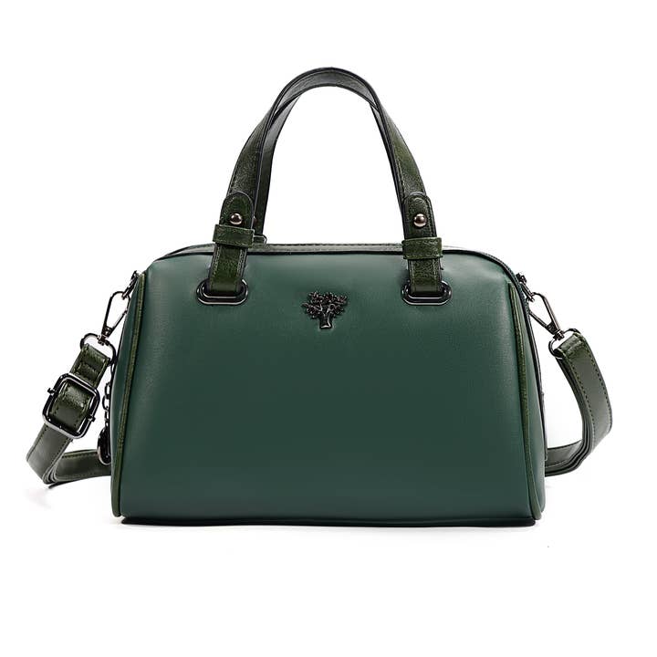 Superbia – wholesale Top handle bag – women's – Superbia Bauletto Bag with Tree Life Badge Gunmetal Hardware2