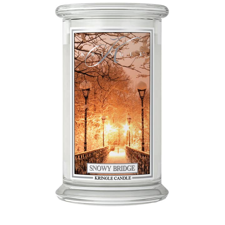 Kringle Candle Company - Wholesale Jar/Filled Candle - 22oz 2W Kringle Classic: Snowy Bridge