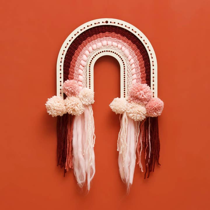 SOZO DIY - Rainbow (Maroon) Wall Art Weaving Kit for wholesale by SOZO DIY