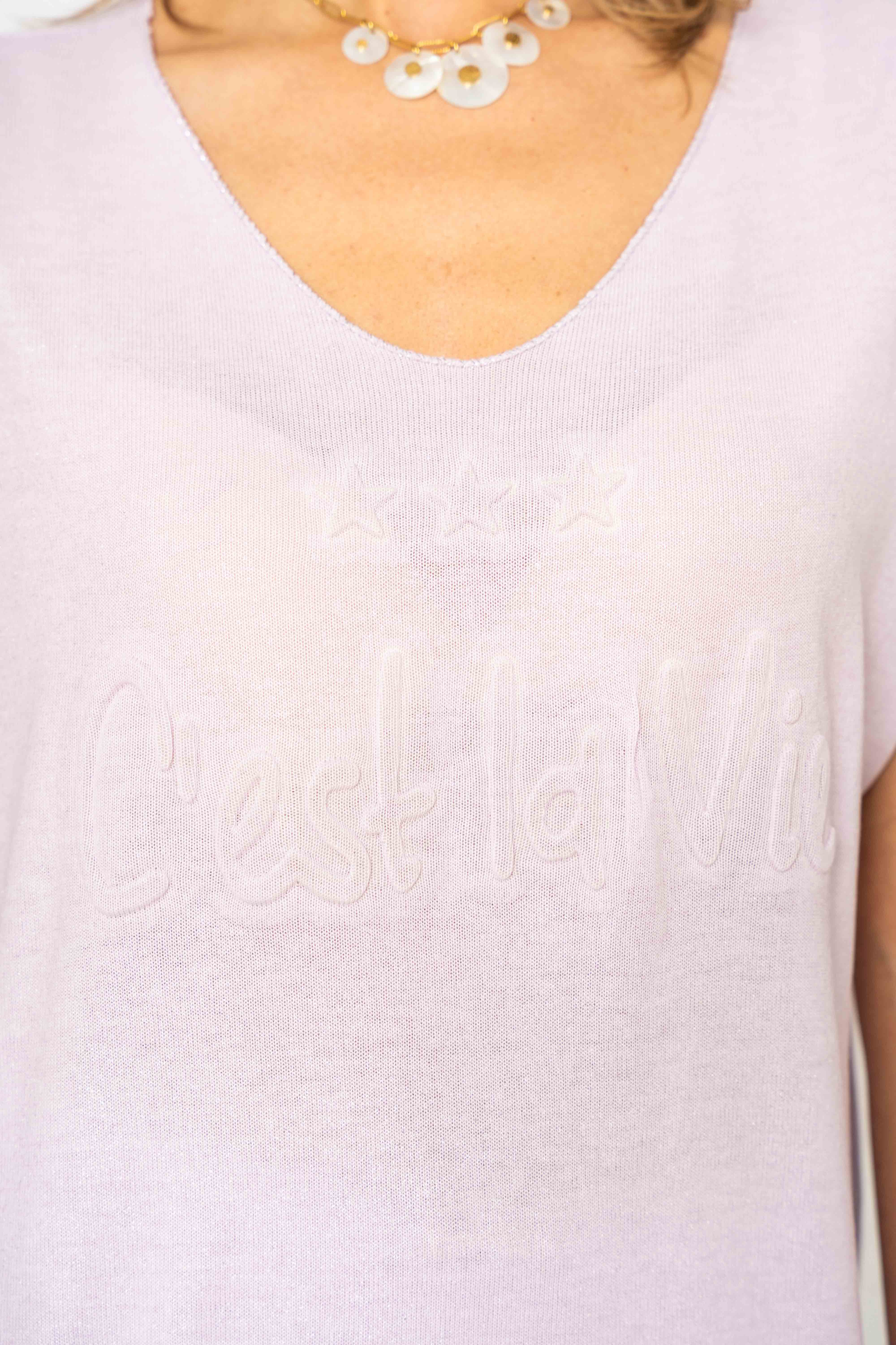 Look Mode Usa – Engroshandel T-shirt – til kvinder – T-shirt C'est la Vie2