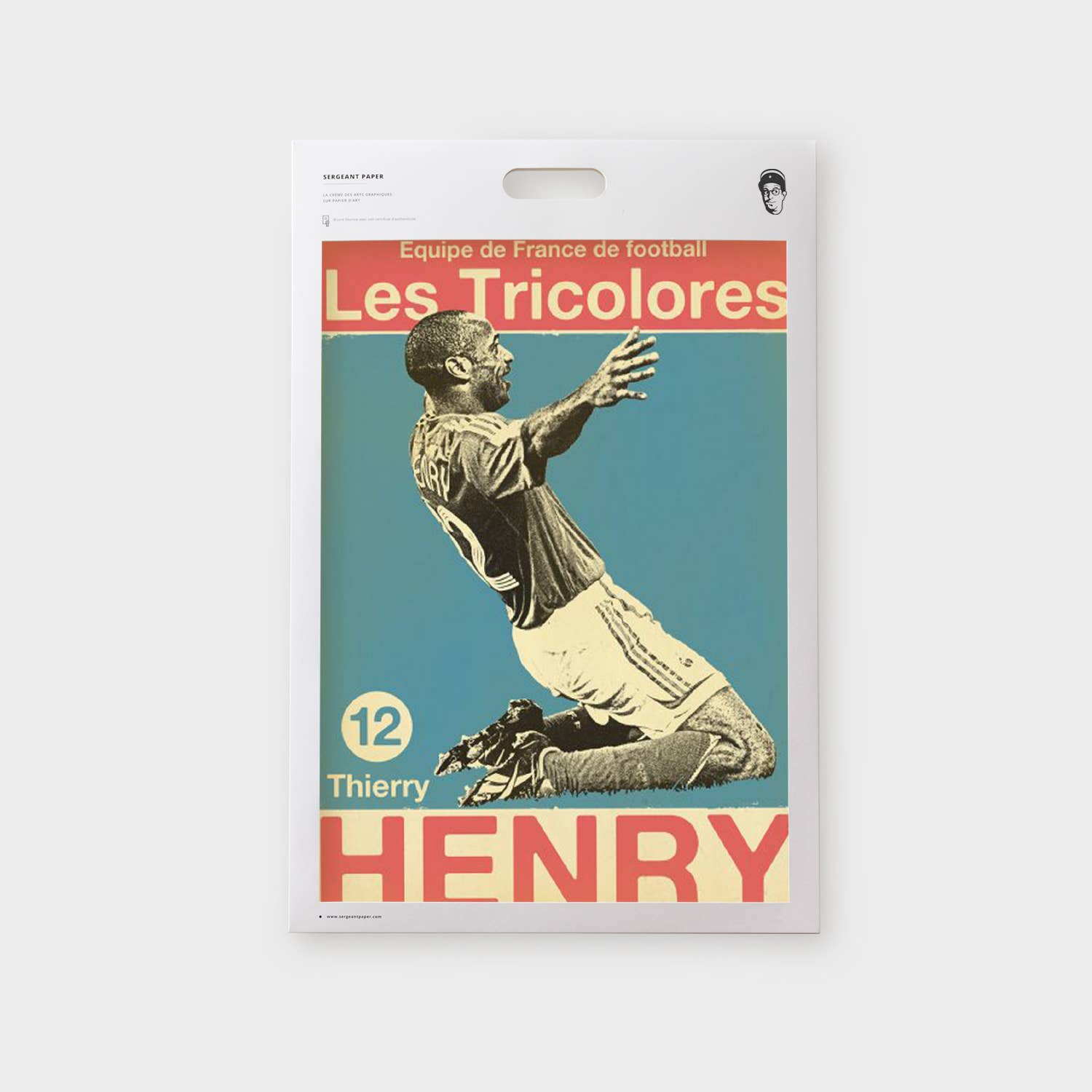 Sergeant Paper - Vente Affiche d'art - Zoran Lucic - Henry Les Tricolores - Impression artistique sportive