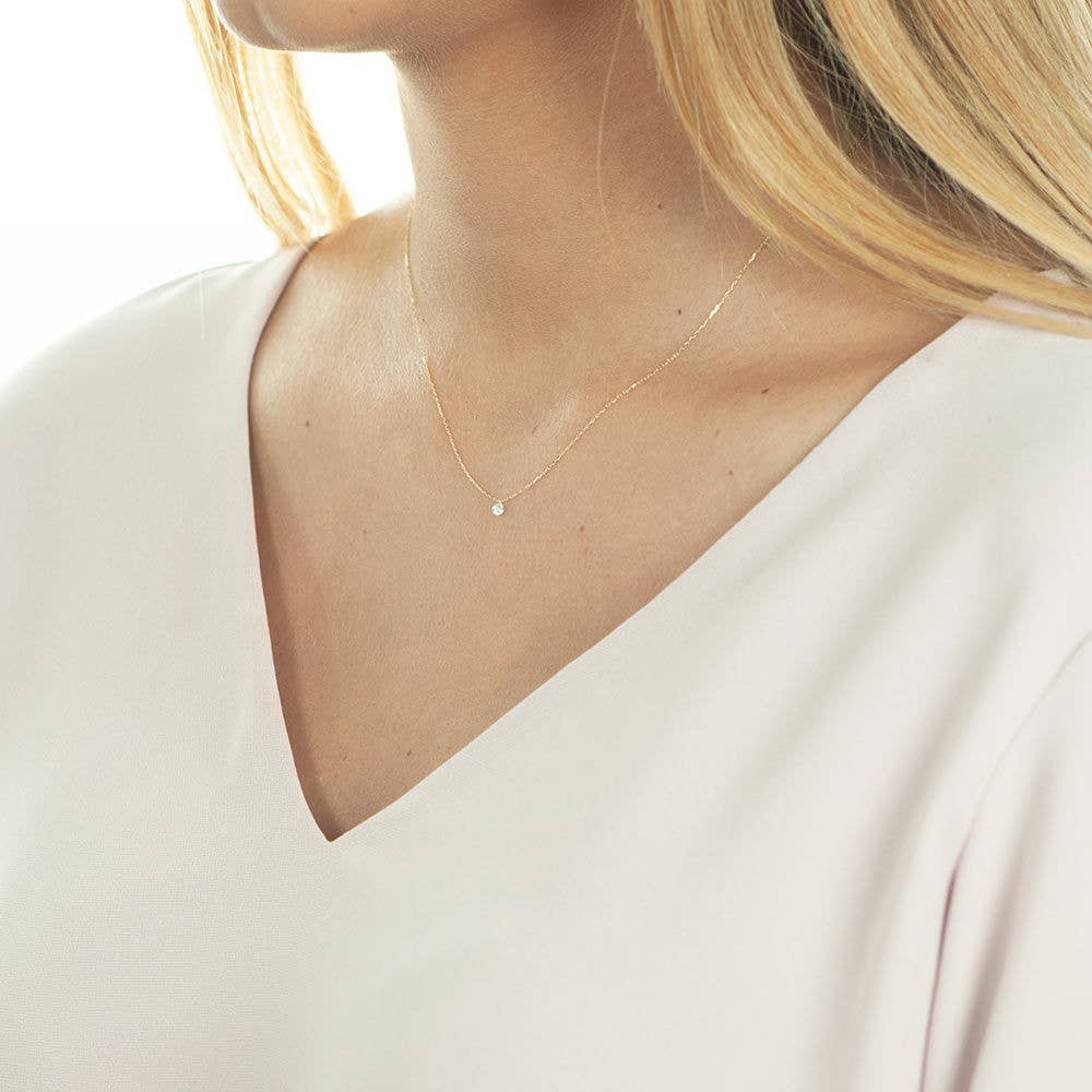 Leaf Jewelry - Wholesale Pendant/Charm Necklace - Pure Diamond 18K Yellow Gold Necklace2